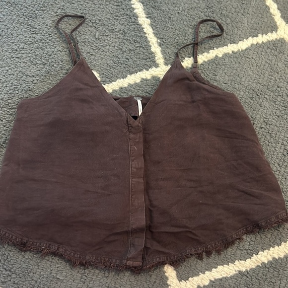YFB Brown Linen Tank Top - Picture 2 of 7